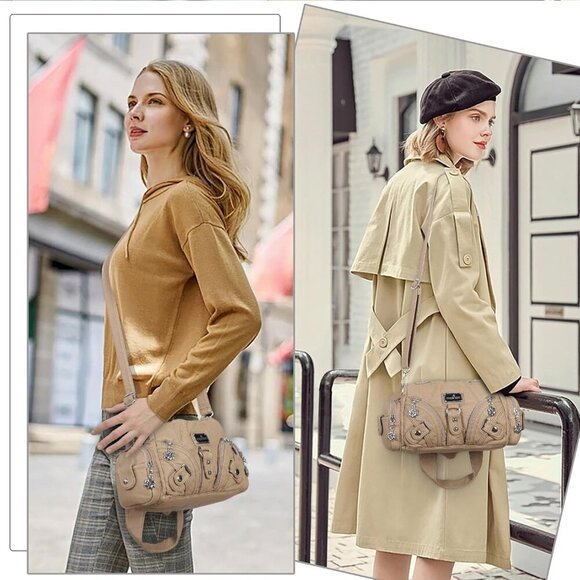 Purses for Women Small Hobo Shoulder Bags Vagen Leather Multi-Pocket Tote Bag wi - Picture 7 of 8